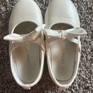 Carter's Ivory Kids Dress Shoes with Bow